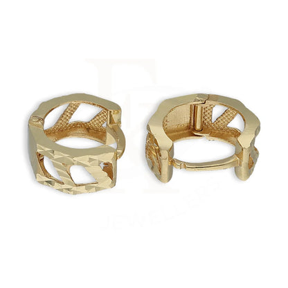 Gold Clip On Hoop Earrings 18Kt - Fkjern18K5511