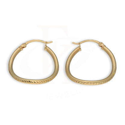 Gold Clip On Hoop Earrings 18Kt - Fkjern18K5521