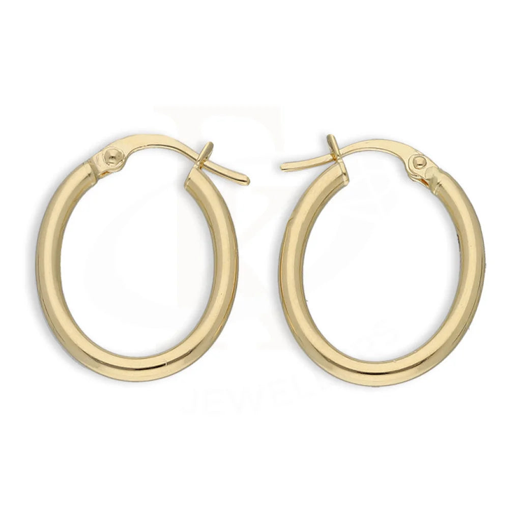 Gold Clip On Hoop Earrings 18Kt - Fkjern18K5522