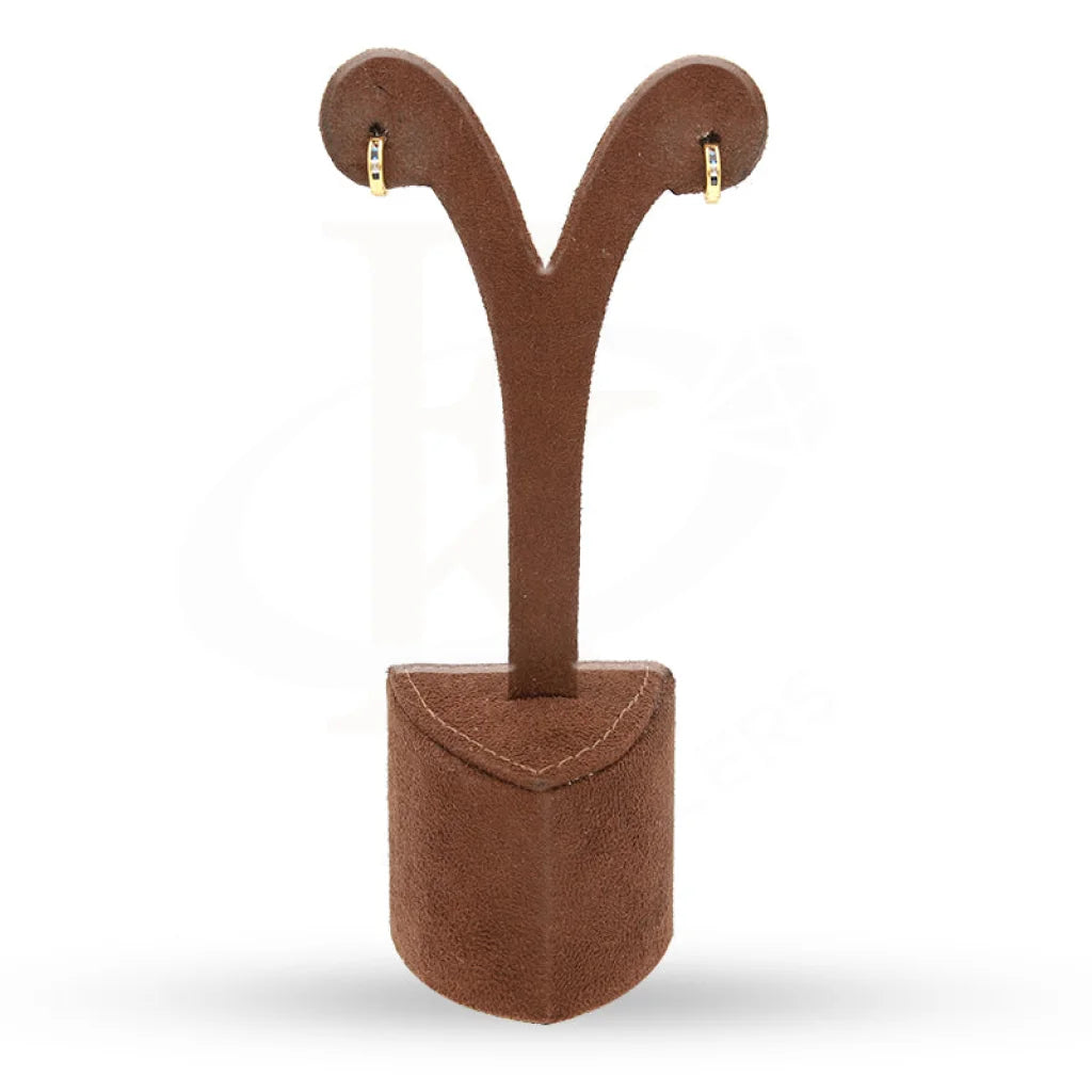 أقراط دائرية من الذهب عيار ٢١ قيراطًا - Fkjern21Km21