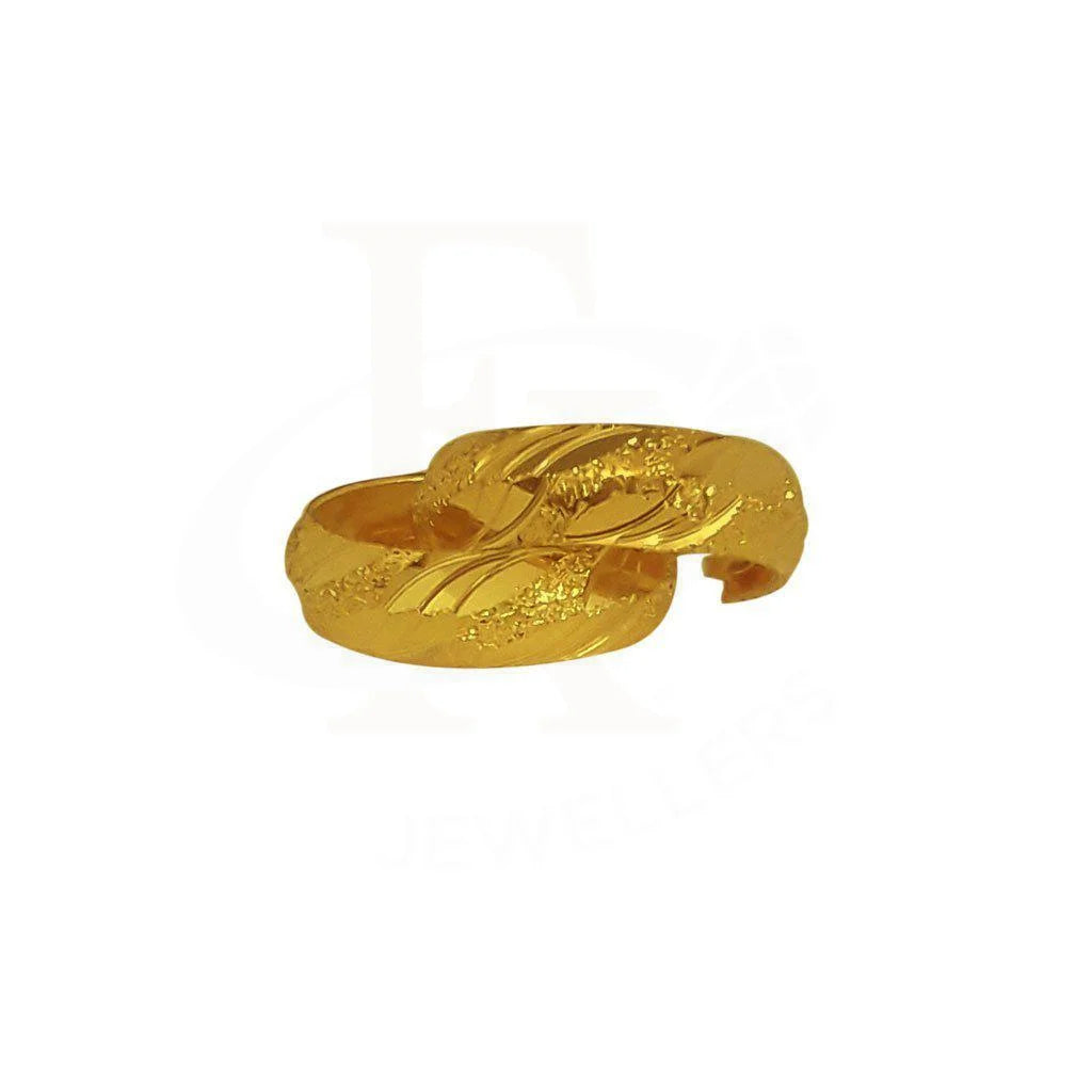 Gold Clip On Hoop Earrings 22Kt - Fkjern1710