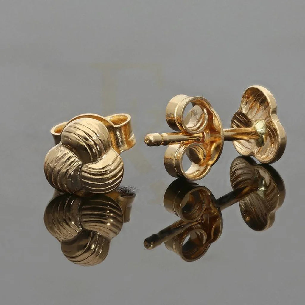 Gold Club Spiral Knot Stud Earrings 18Kt - Fkjern18K2228