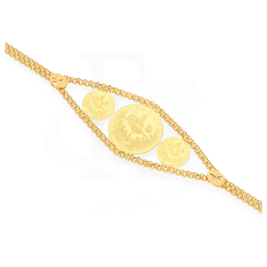Gold Coin Shaped Bracelet 21Kt - Fkjbrl21K7493 Bracelets