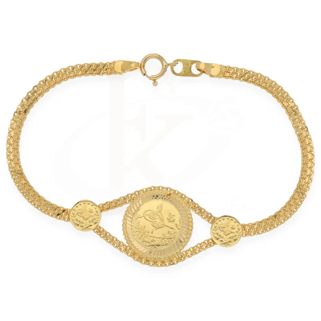 Gold Coin Shaped Bracelet 21Kt - Fkjbrl21K7499 Bracelets