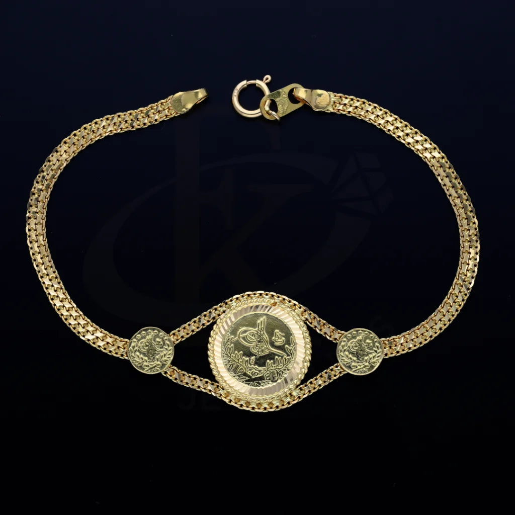 Gold Coin Shaped Bracelet 21Kt - Fkjbrl21K7499 Bracelets