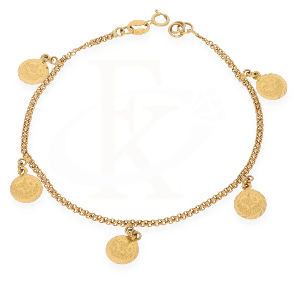 Gold Coin Shaped Bracelet 18Kt - Fkjbrl18K7803 Bracelets