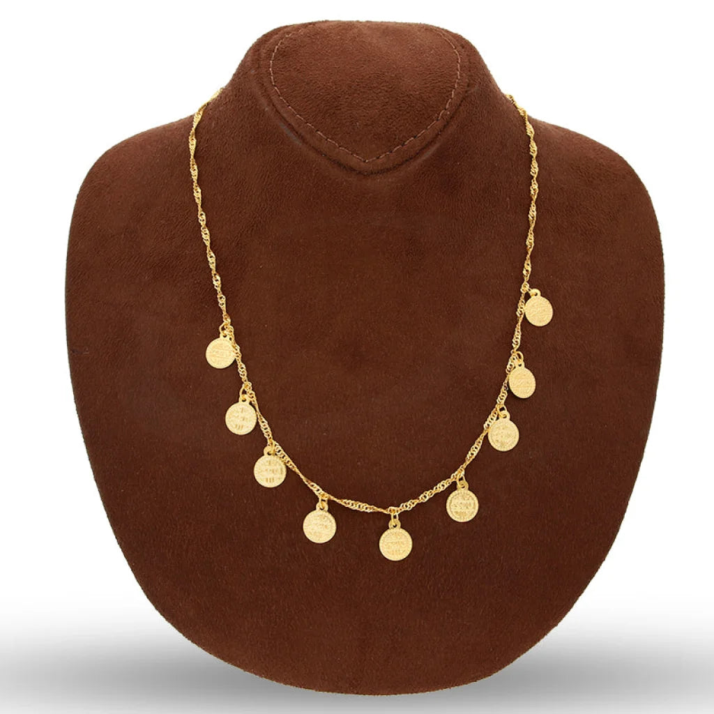 Buy Online 21KT Gold Coin Shaped Necklace From FKJewellers