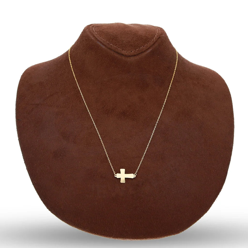 Gold Cross Necklace 18Kt - Fkjnkl18Km5367 Necklaces