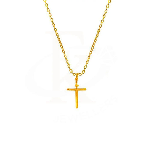 Gold Cross Necklace (Chain With Pendant) 18Kt - Fkjnkl1619 Necklaces