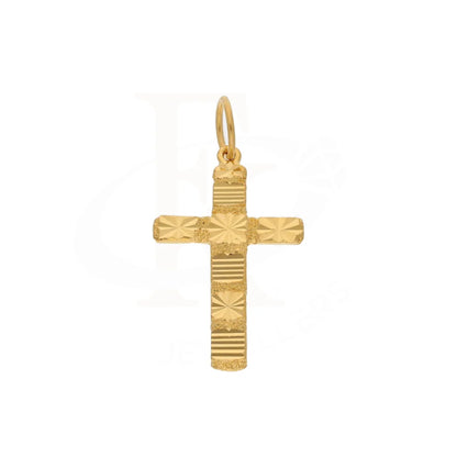 Gold Cross Shaped Pendant 21Kt - Fkjpnd21Km8543 Pendants