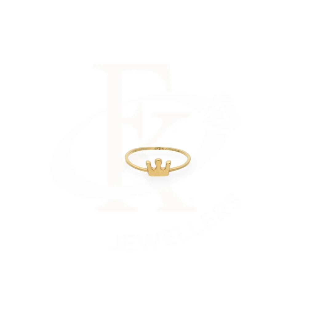 Gold Crown Shaped Ring 18Kt - Fkjrn18K7884 Rings