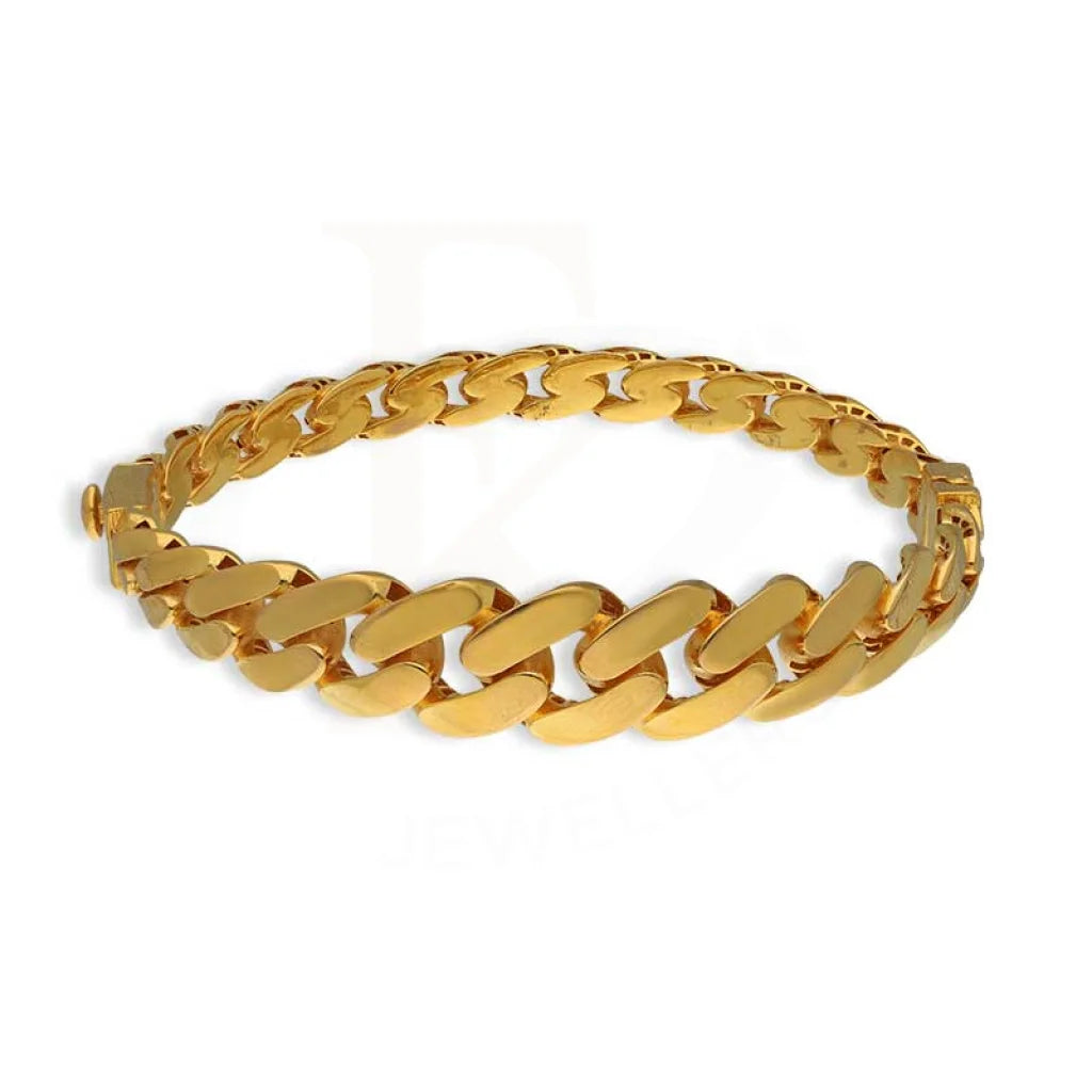 Gold Curb Mens Bracelet 21Kt - Fkjbrl21K2933 Bracelets