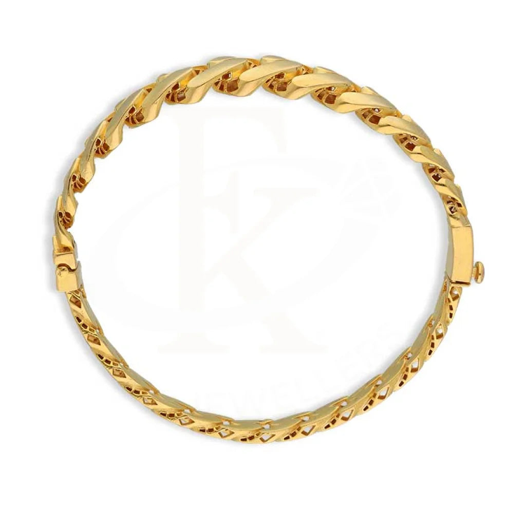 Gold Curb Mens Bracelet 21Kt - Fkjbrl21K2933 Bracelets