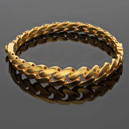 Gold Curb Mens Bracelet 21Kt - Fkjbrl21K2933 Bracelets