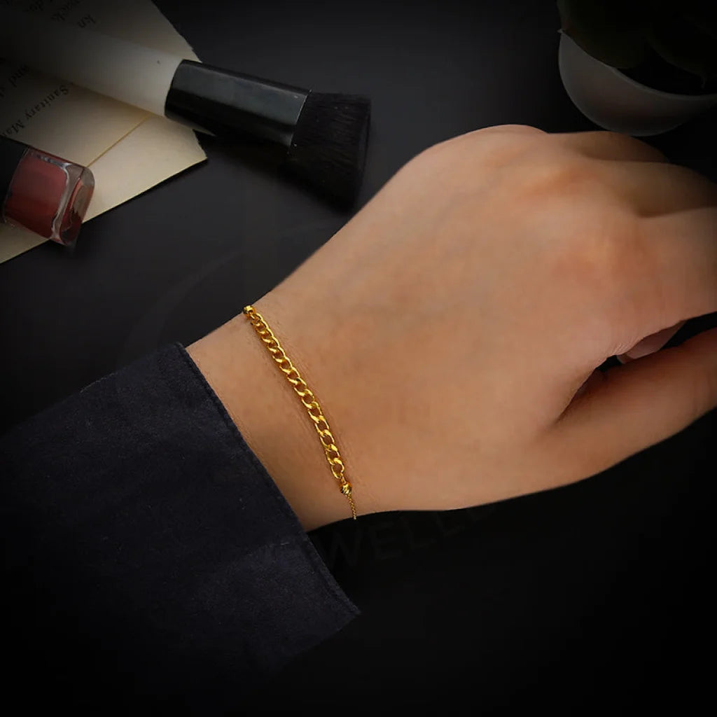 Gold Curb Bracelet 21Kt - Fkjbrl21Km5414 Bracelets