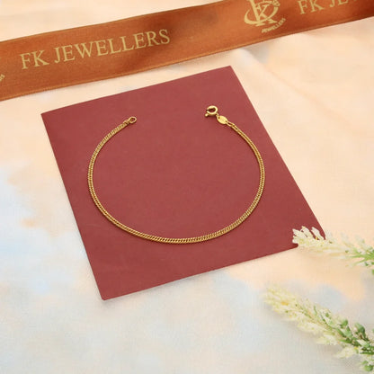 Gold Curb Bracelet 21Kt - Fkjbrl21K8180 Bracelets
