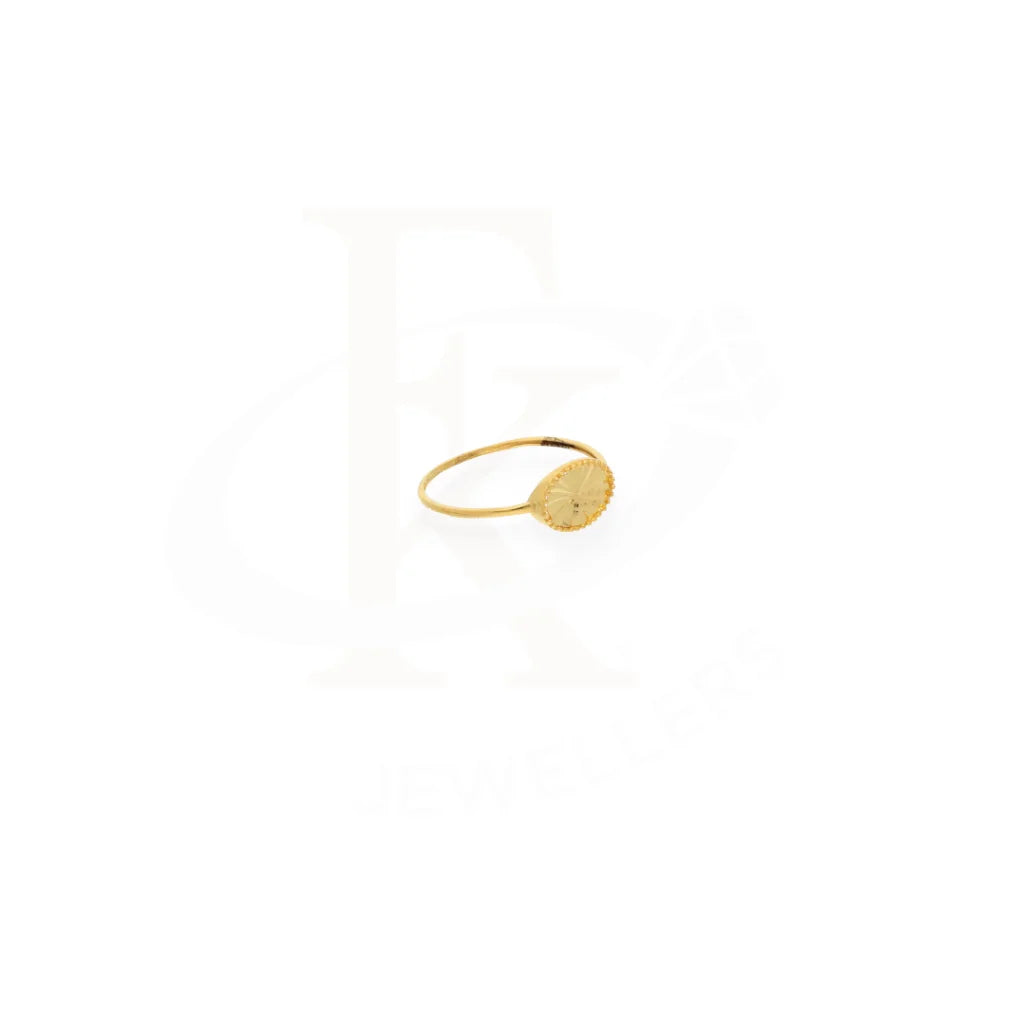 Gold Delightful Oval Ring 21Kt - Fkjrn21Km8117 Rings