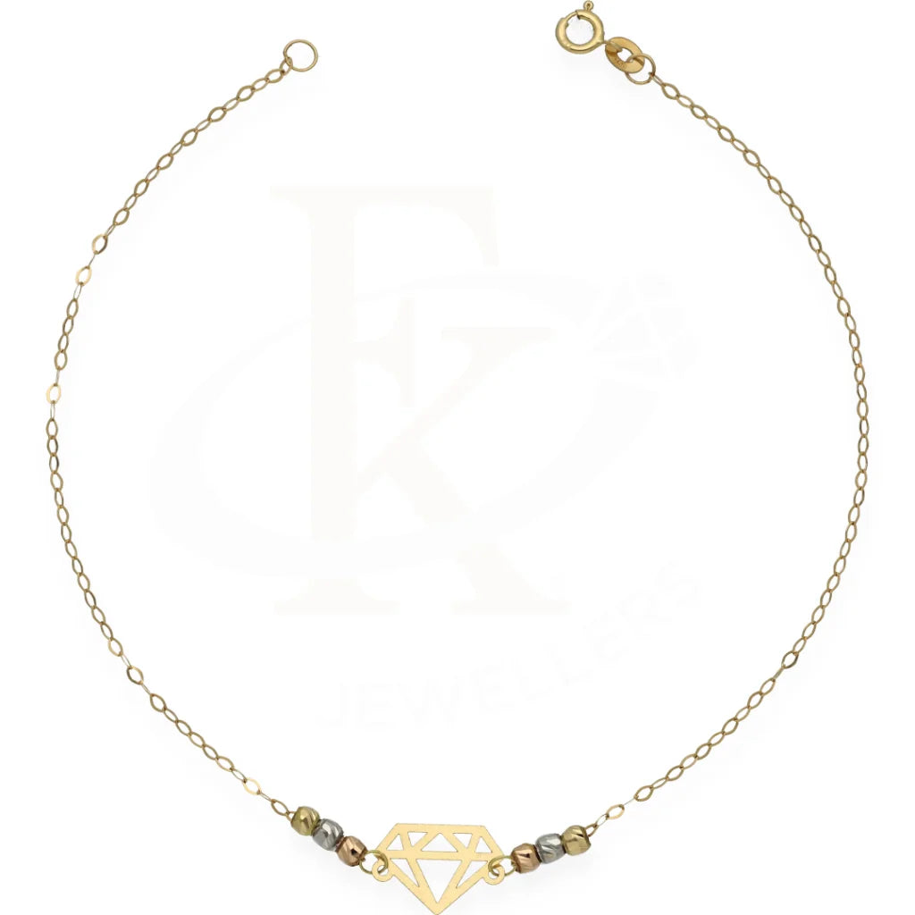 Gold Diamond Shaped Bracelet 18Kt - Fkjbrl18K7470 Bracelets