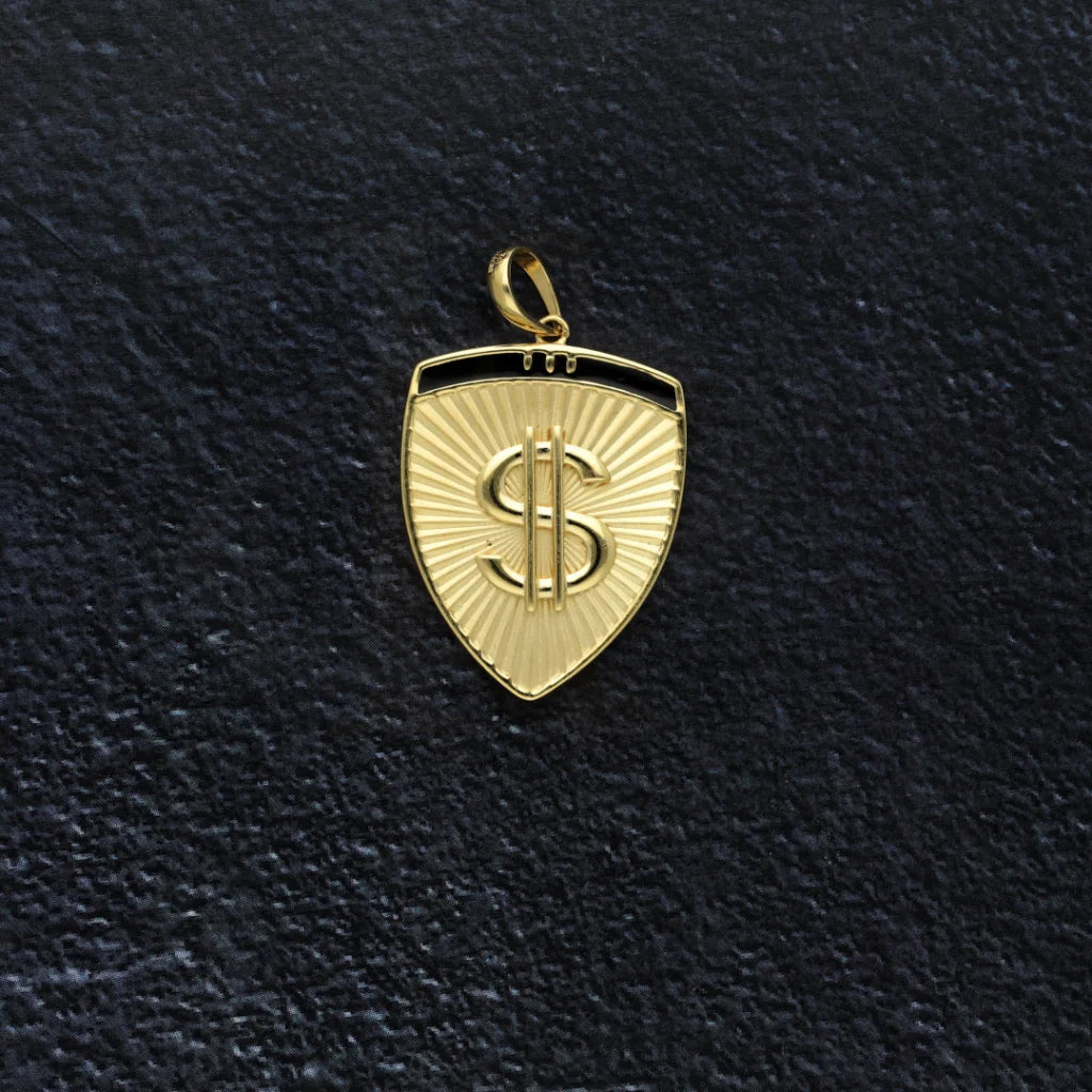 Gold Dollar Shaped In Shield Pendant 18Kt - Fkjpnd18K8323 Pendants