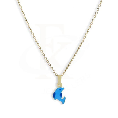 Gold Dolphin Baby Pendant Set (Necklace And Earrings) 18Kt - Fkjnklst18K2436 Sets