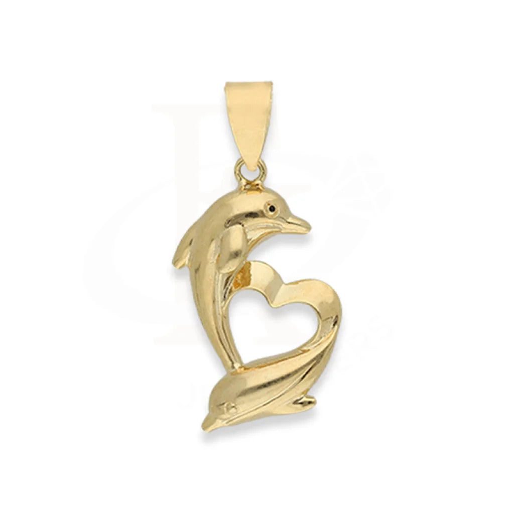 Gold Dolphin Heart Pendant 18Kt - Fkjpnd18K5105 Pendants