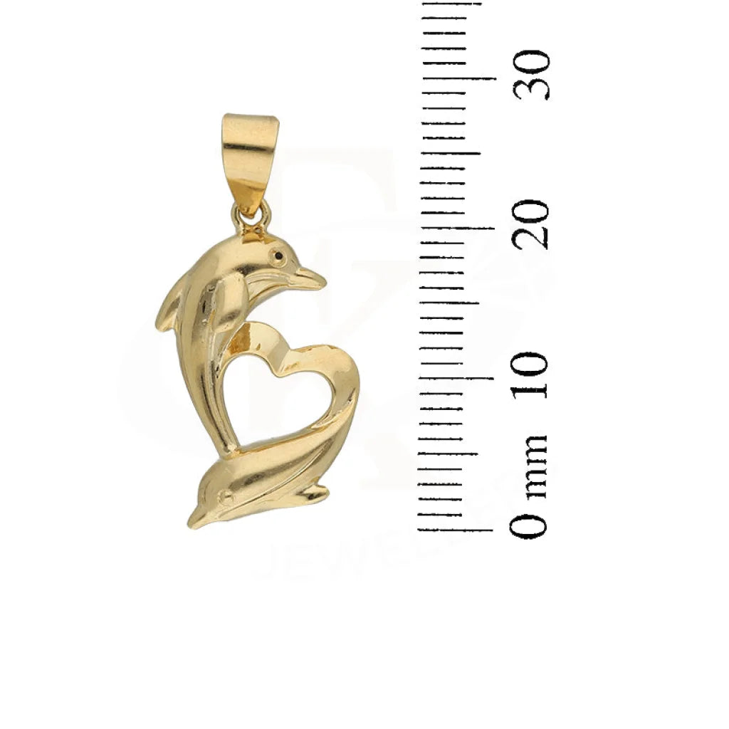 Gold Dolphin Heart Pendant 18Kt - Fkjpnd18K5105 Pendants