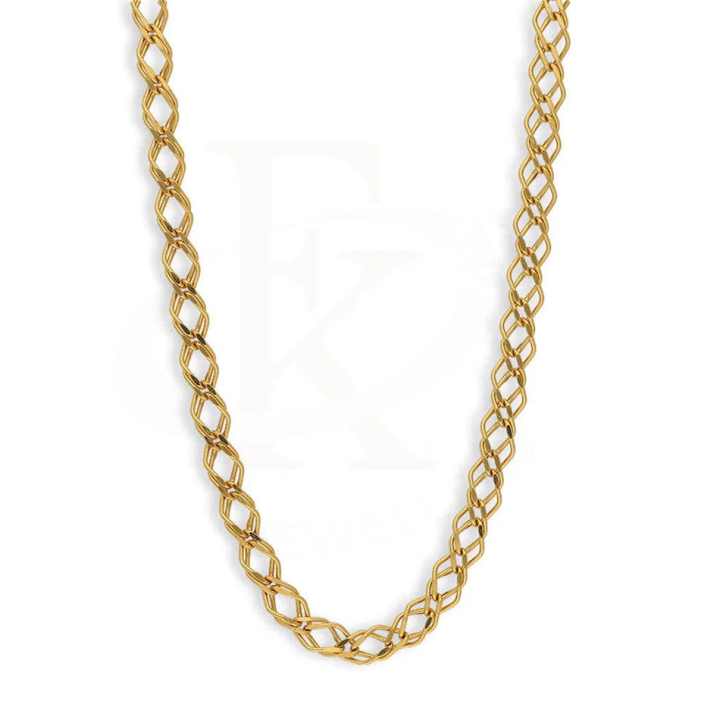 Gold Double Link Chain 22Kt - Fkjcn22K5629 Chains