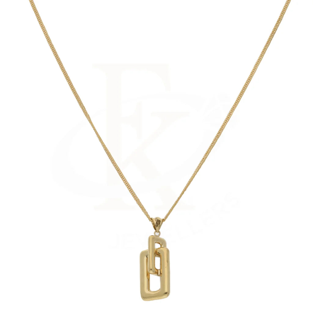 Gold Double Square Necklace 18Kt - Fkjnkl18K8329 Necklaces