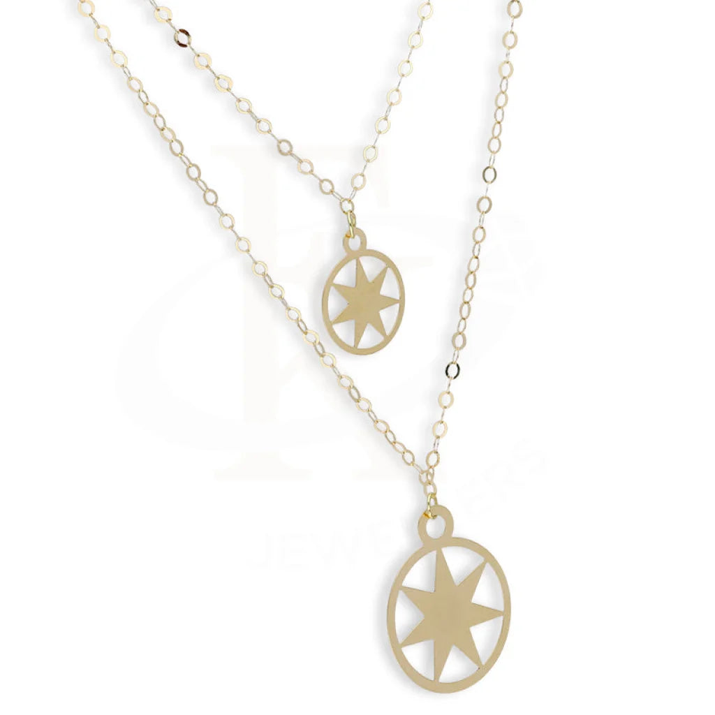 Gold Double Star Necklace 18Kt - Fkjnkl18Km5306 Necklaces