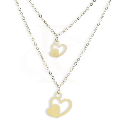 Gold Double Twin Hearts Necklace 18Kt - Fkjnkl18Km5300 Necklaces