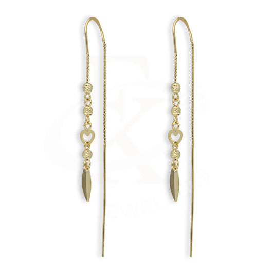 Gold Drop Earrings 18Kt - Fkjern18K5236