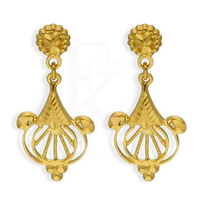 Gold Drop Earrings 22Kt - Fkjern22K2721