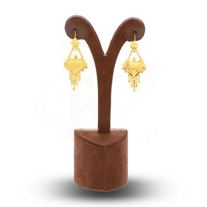 Gold Drop Earrings 22Kt - Fkjern22K2957