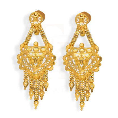 Gold Drop Earrings 22Kt - Fkjern22K2990