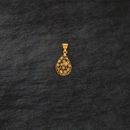 Gold Drop Pendant 21Kt - Fkjpnd21Km8397 Pendants