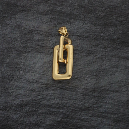 Gold Dual Square Pendant 18Kt - Fkjpnd18K8329 Pendants