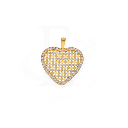 Dual Tone Gold Heart Pendant 21Kt - Fkjpnd21K7551 Pendants