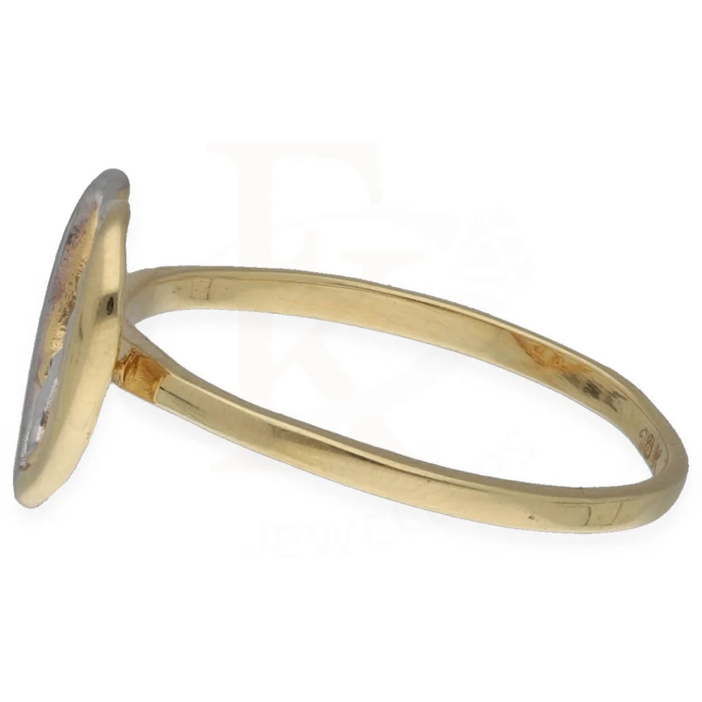 Gold Dual Tone Heart Shaped Ring 18Kt - Fkjrn18K7341 Rings