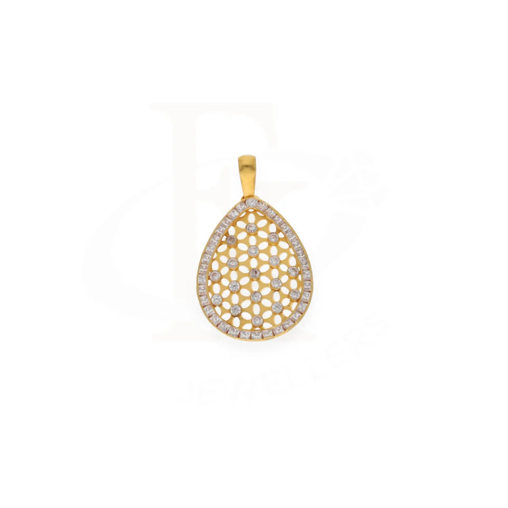 Dual Tone Gold Pendant 21Kt - Fkjpnd21K7702 Pendants