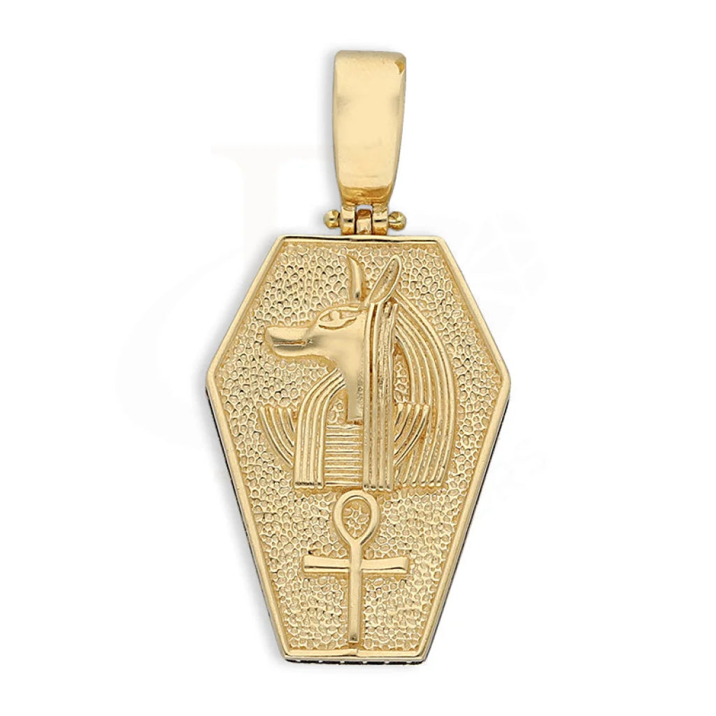 Gold Egyptian Anubis & Ankh Pendant 18Kt - Fkjpnd18K5461 Pendants