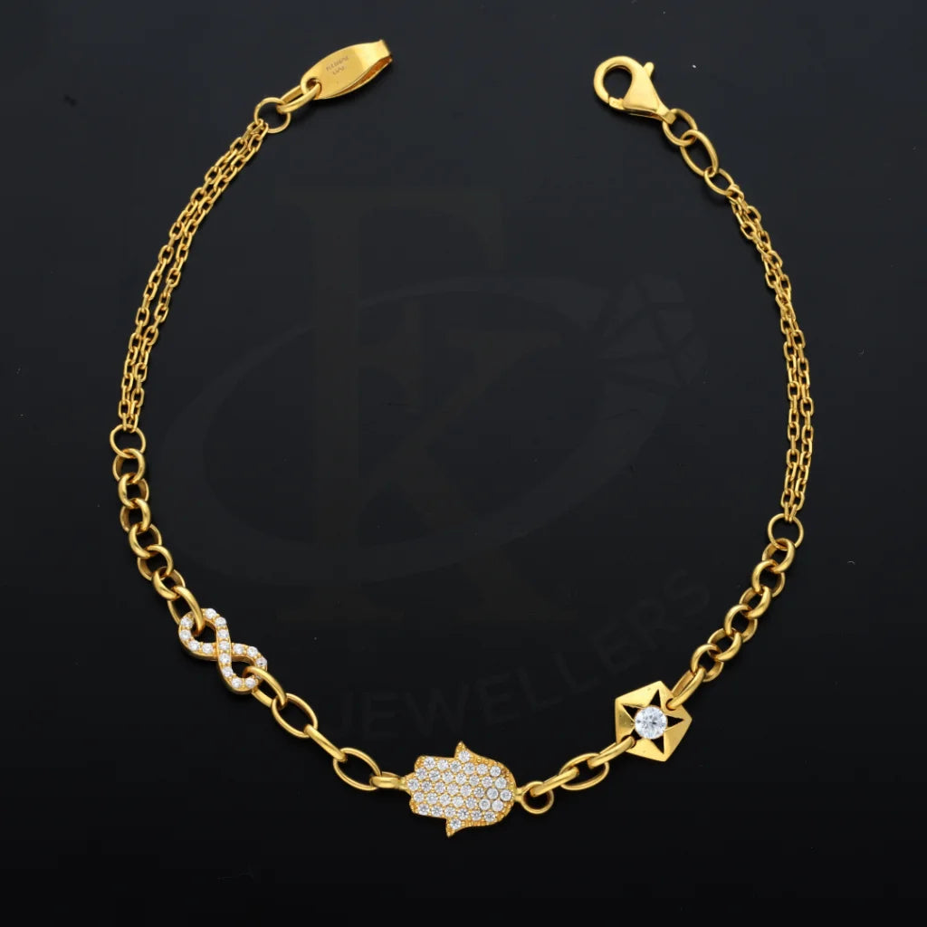 Elegant Gold Bracelet 21Kt - Fkjbrl21K7497 Bracelets