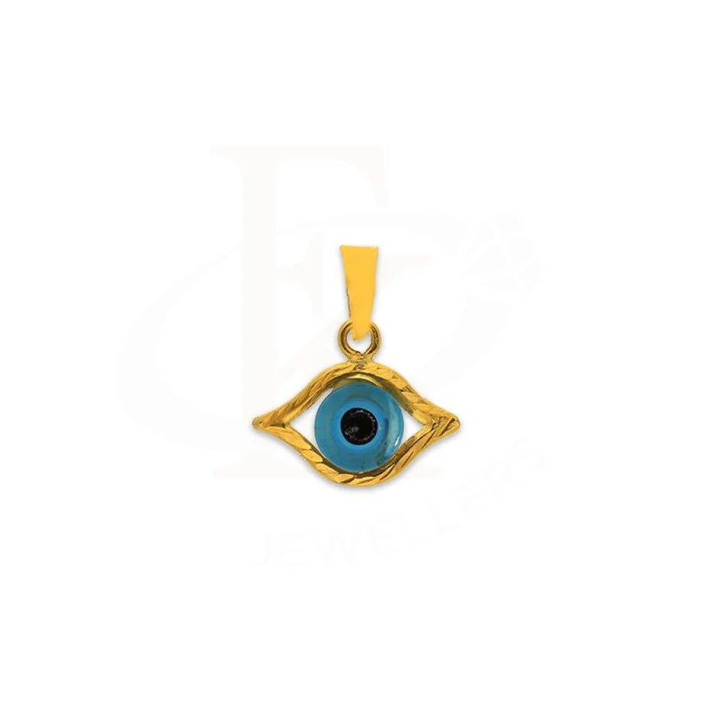 Gold Evil Eye Shaped Pendant 18Kt - Fkjpnd18K2345 Pendants