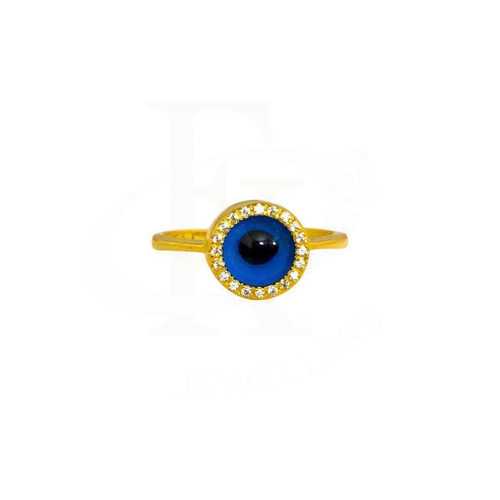 Gold Evil Eye Solitaire Ring 18Kt - Fkjrn2011 Rings