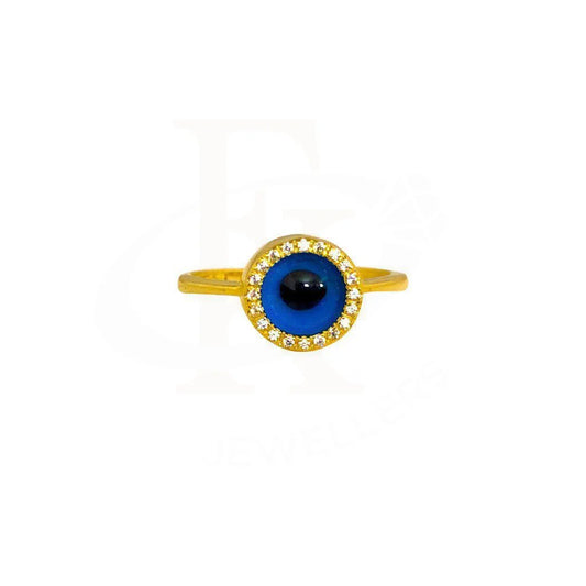 Gold Evil Eye Solitaire Ring 18Kt - Fkjrn2011 Rings