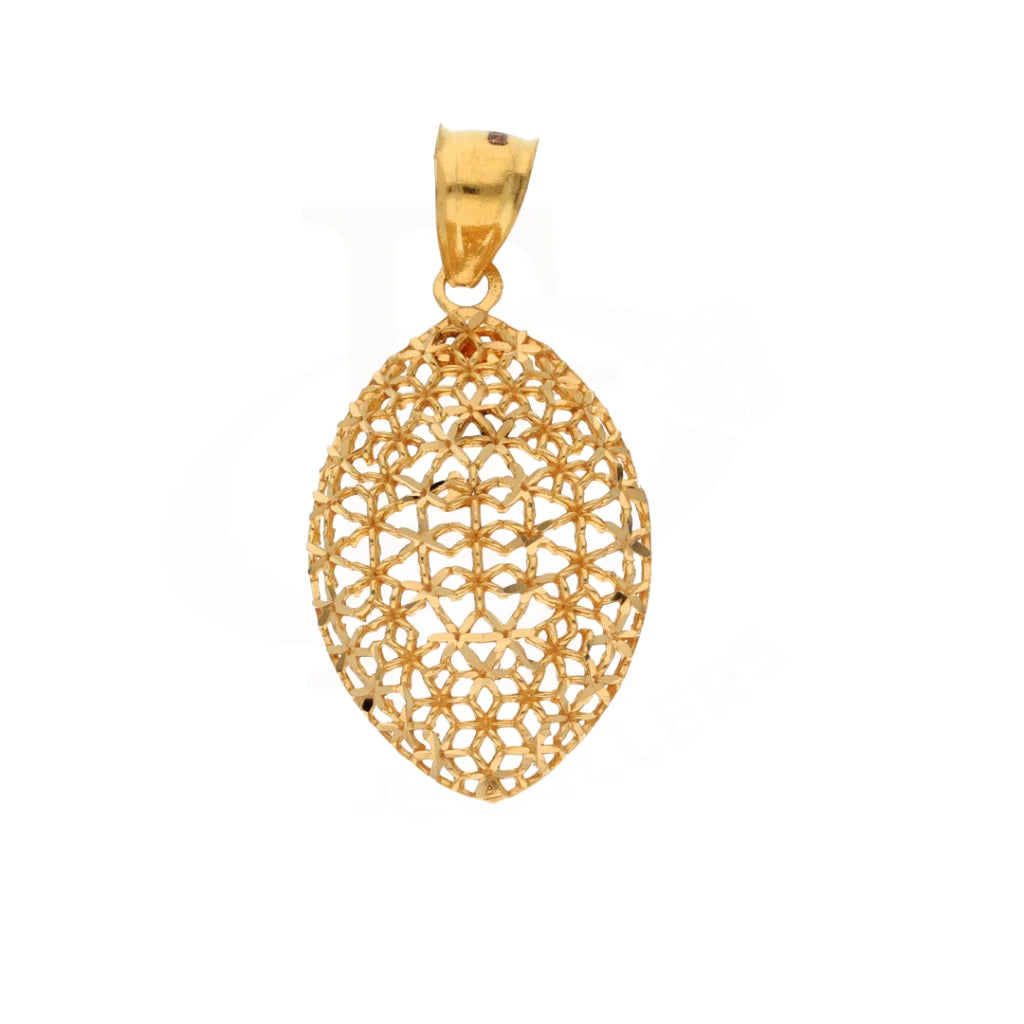 Gold Eye Shaped Design Pendant 21Kt - Fkjpnd21Km8375 Pendants