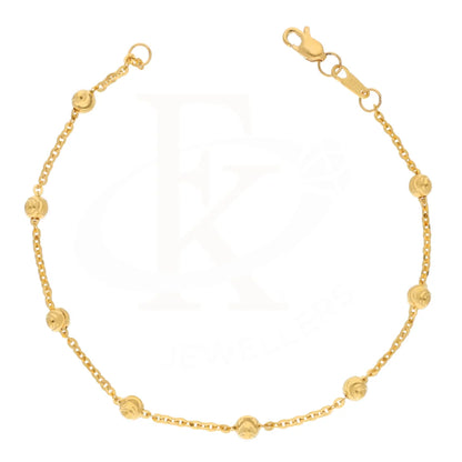 Gold Faceted Bead Bracelet 21Kt - Fkjbrl21Km8358 Bracelets