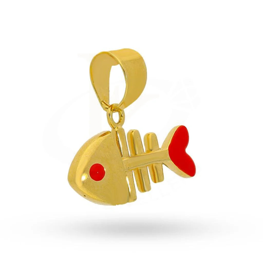 Gold Fishbone Pendant 18Kt - Fkjpnd18K2029 Pendants