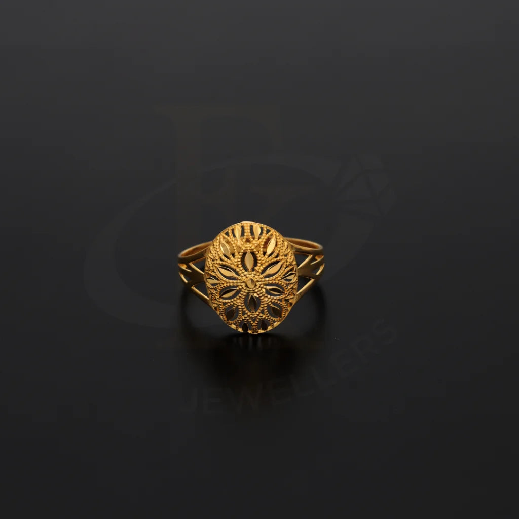 Gold Flora Design Ring 21Kt - Fkjrn21Km8545 Rings