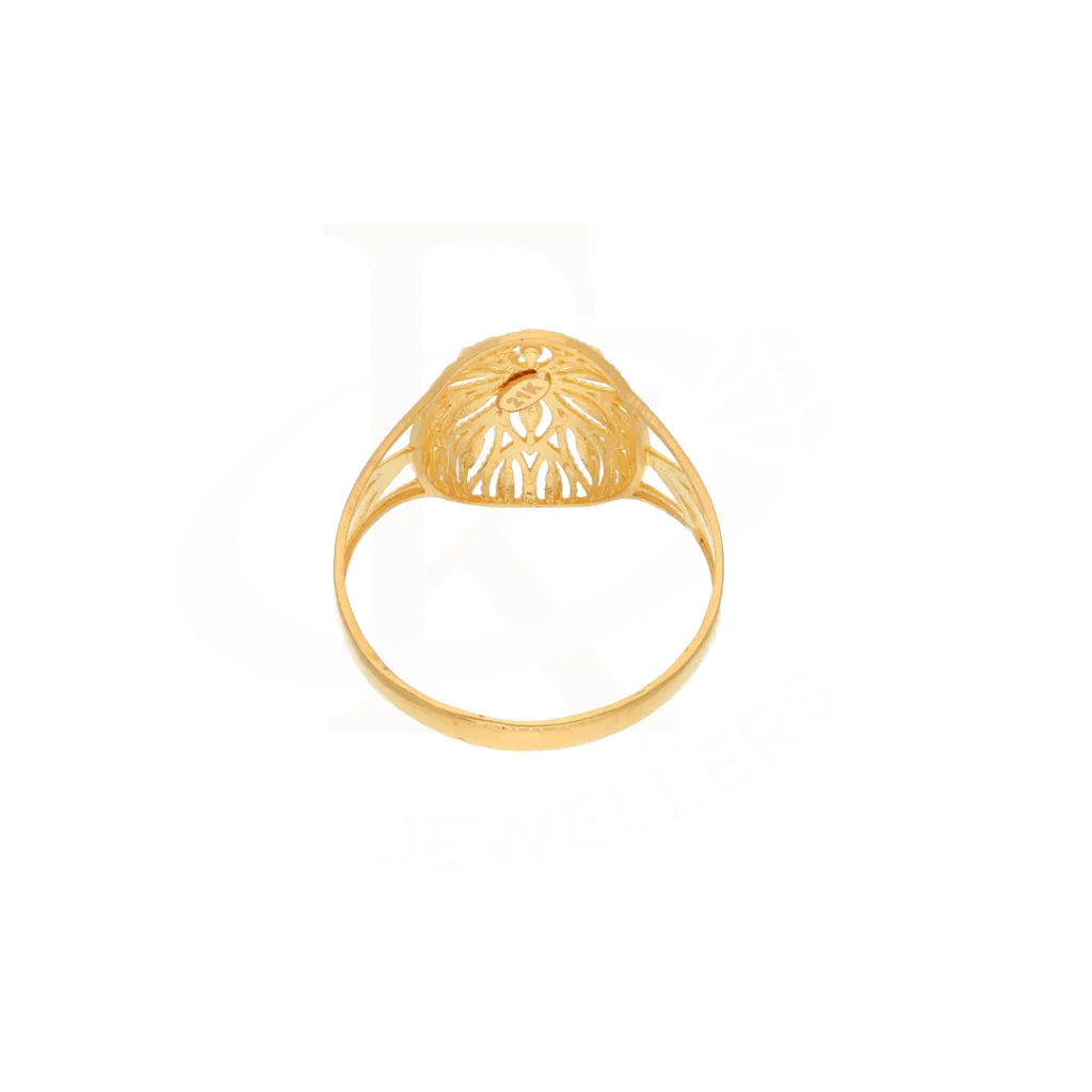 Gold Flora Design Ring 21Kt - Fkjrn21Km8545 Rings