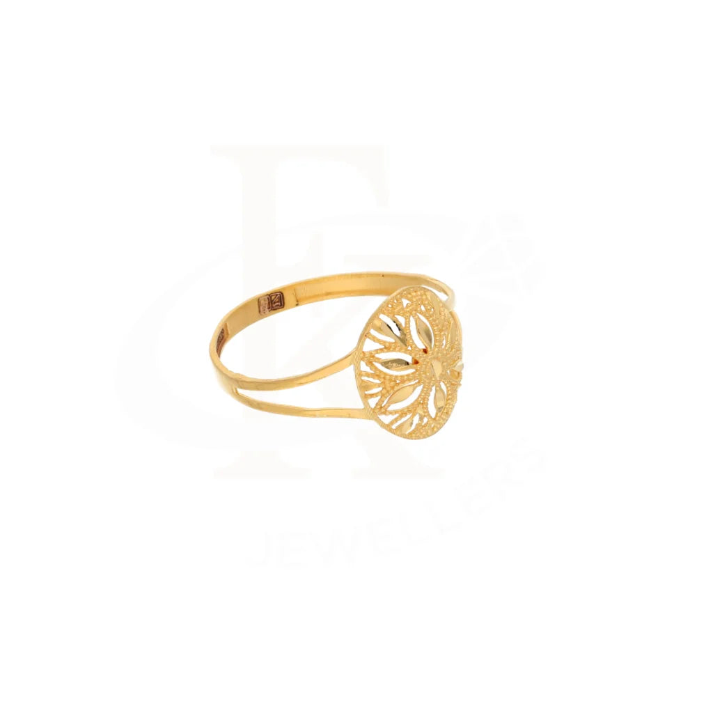 Gold Floral Design Ring 21Kt - Fkjrn21Km8550 Rings